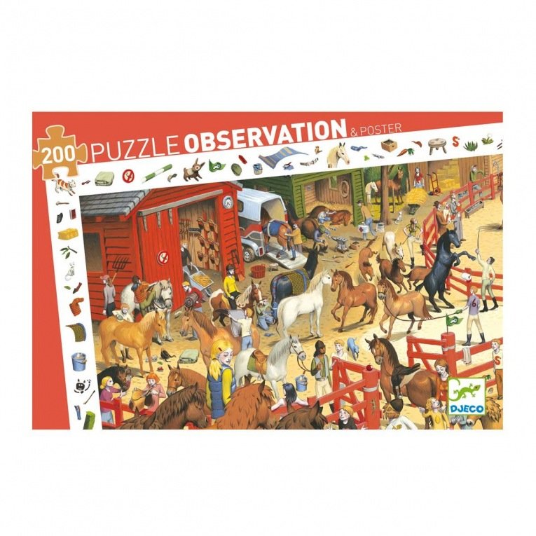 Puzzle D'Observation Equitation (200 Pieces) - Puzzles - Djeco