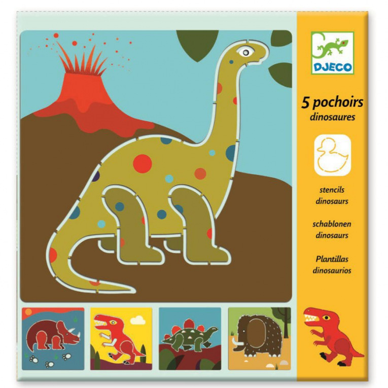 DJECO - Small gift - Stencils - Dinosaurs - DJ08863
