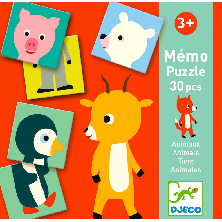 Djeco - DJ08126 - Jeux éducatifs - Mémo Animo-puzzle