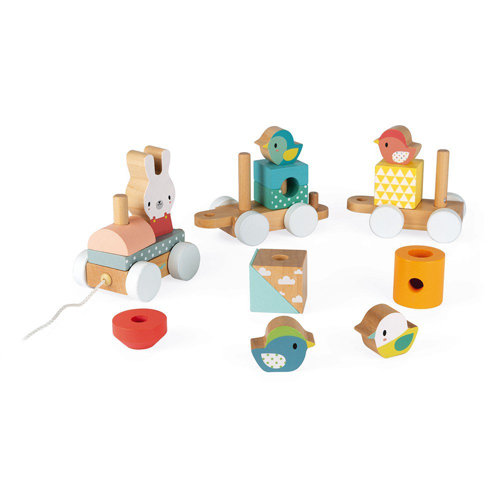 Train en bois bébé : un jeu de construction pour développer la motricité  fine de votre enfant