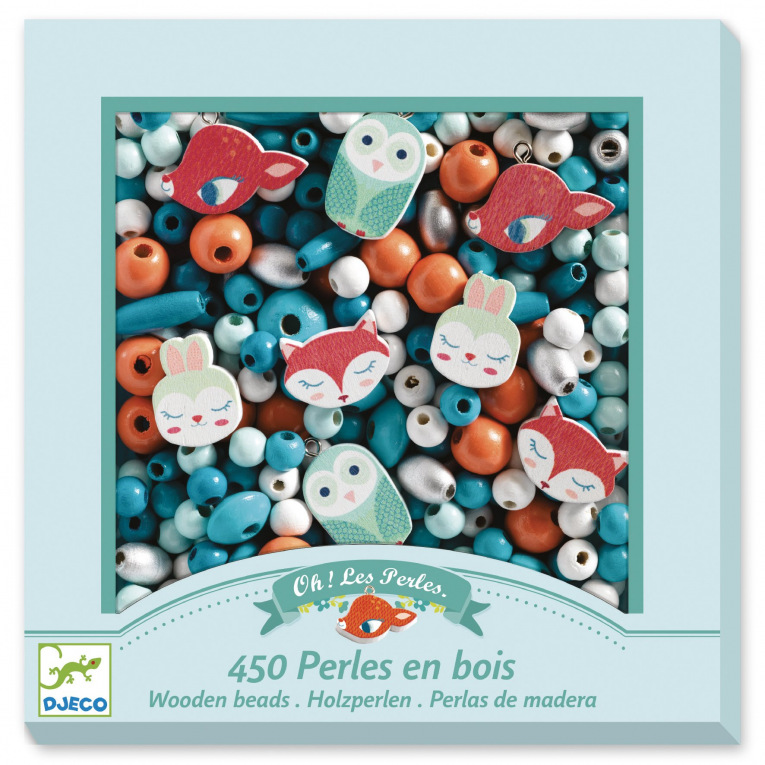 Djeco - Perles Et Bijoux - Perles Bois - Petits Animaux