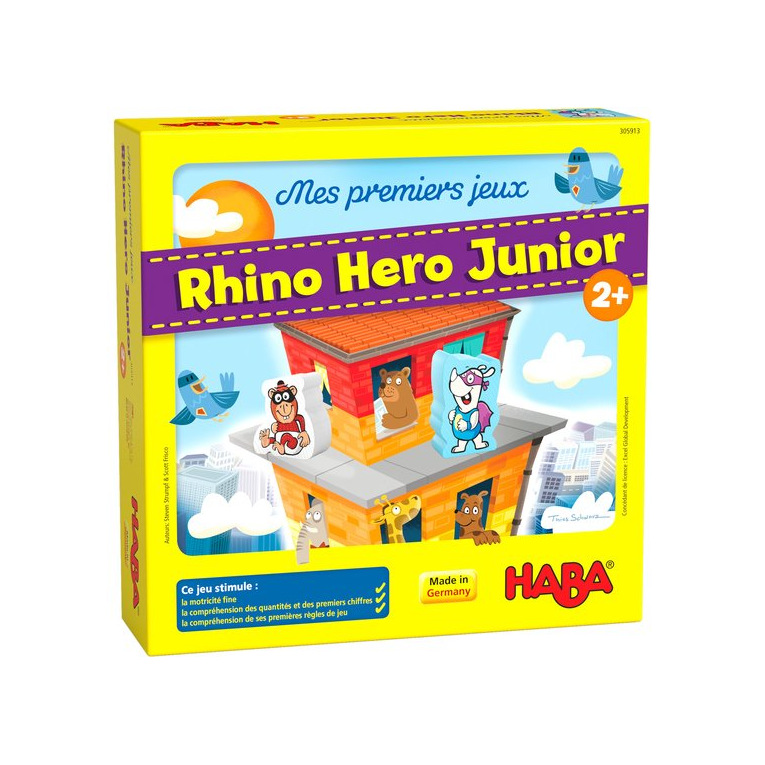 Vlekkeloos deur Handboek Mijn eerste spellen – Rhino Hero Junior (FR)
