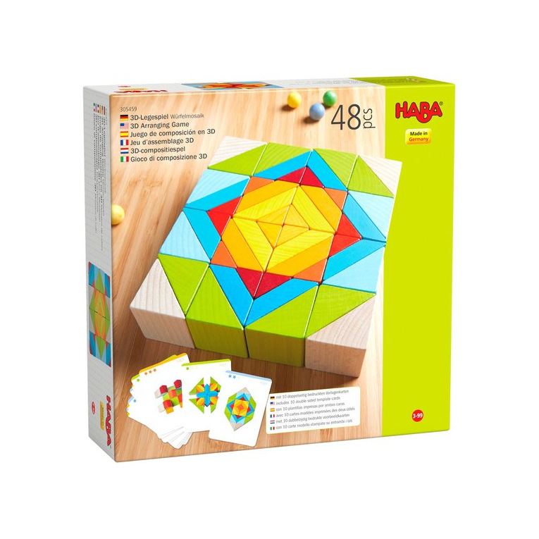 HABA - 305459 - Jeu d'assemblage 3D Mosaïque de cubes