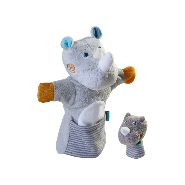 HABA - 305755 - Marionette Rhinocéros et son bébé