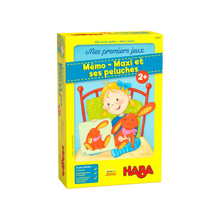 Haba - 306063 - Mes premiers jeux - Mémo - Maxi et ses peluches
