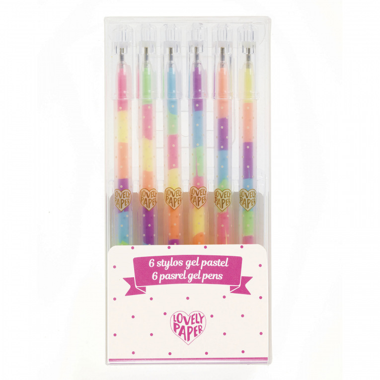 Djeco - DD03758 - 6 stylos gel pastel