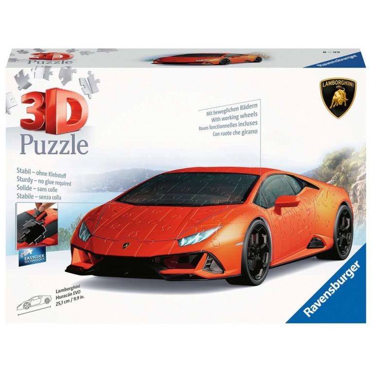 Puzzle Ravensburger 3D - Lamborghini Huracan EVO - 108 Pcs - 112388