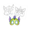 Masques à colorier Graffy Pop créatures fantastiques