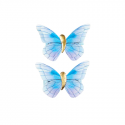 Pinces à cheveux papillons bleus Florence