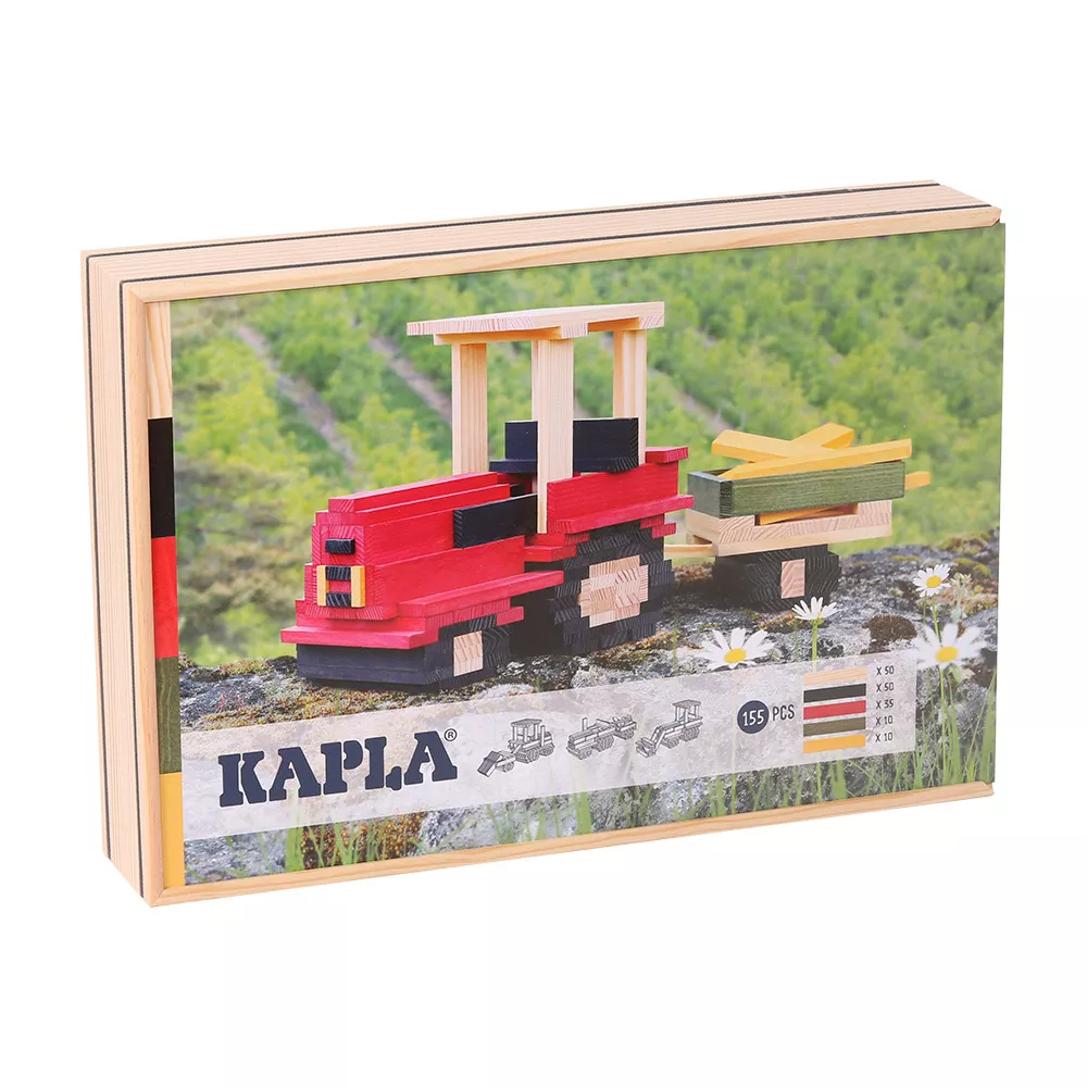 bijvoorbeeld schattig visueel Kapla houten constructie tractor 155 planken