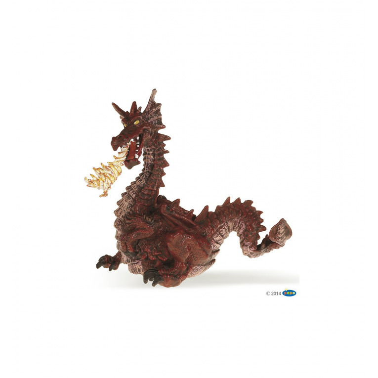 Papo - Dragon rouge avec flamme - 39016