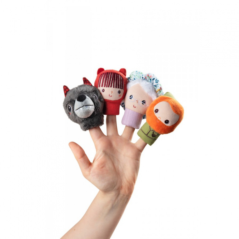 Set 4 Marionnettes à main Trois Petits Cochons - Théâtre de marionnettes  enfant