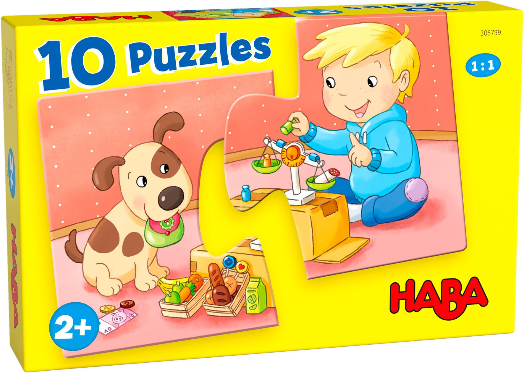 lade houten Keelholte Haba 10 puzzels 2 stukken mijn speelgoed