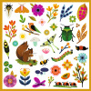 Djeco bloemen en dieren stickers Tuin