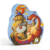 DJECO - Puzzles silhouettes - Vaillant & les dragons - 54 pcs - DJ07256
