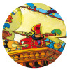 DJECO - Pzl silhouettes  - Le bateau de Barberousse - 54pcs - DJ07241